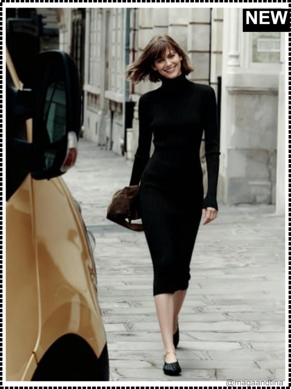 Women's Ribbed Knit Turtleneck Midi Sweater Dress Slim Fit Long Sleeve